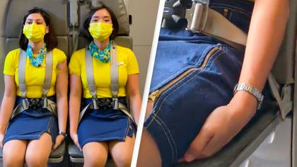 Flight attendant reveals 'scary' reason why they sit on their hands during take-off and landing