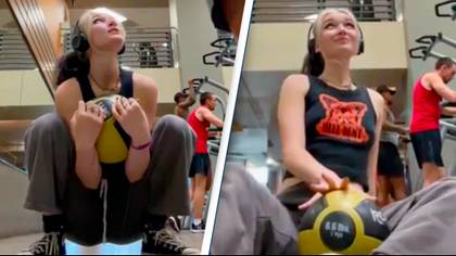 Woman divides opinion filming 'leg stretches' at gym as man says 'she's what's wrong with girls'