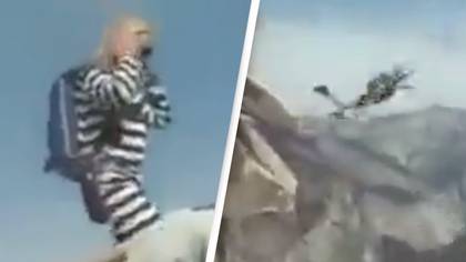 Horrifying moment woman's parachute fails to open after jumping off El Capitan