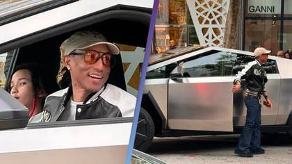Pharrell Williams goes viral as he struggles to 'Pharrellel park' his Cybertruck