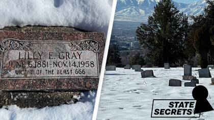 Gravestone claims to belong to a 'Victim Of The Beast 666'