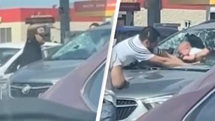Texas dad smashes windshield in desperate attempt to rescue crying baby from car in summer heat
