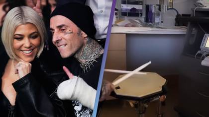 Travis Barker roasted for playing drums in delivery room when Kourtney Kardashian was in labor