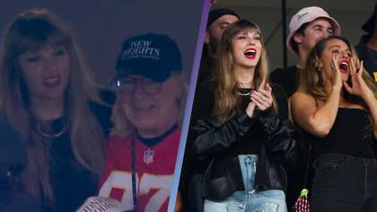 Taylor Swift joins Travis Kelce’s mom to cheer on Chiefs football game