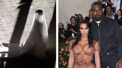 Kanye Fans Confused As Kim Kardashian Appears On Stage In Wedding Dress