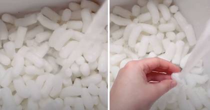 People Are Just Realising You Can Be Eco-Friendly By Dissolving Packing Peanuts With Hot Water