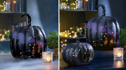 You Can Make Light-Up Constellation Pumpkins For The Perfect Halloween Decor