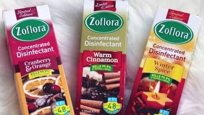 ​Mrs Hinch-Favourite Zoflora Releases Three New Christmas Scents For 99p 