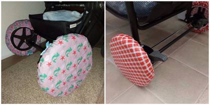 Mum Shares Shower Cap Solution To Stop Pram Dirtying Her Carpets