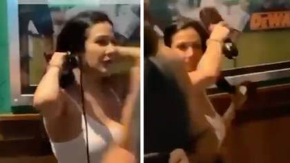 Woman Using Hair Straighteners In Sports Bar Becomes Instant Hero
