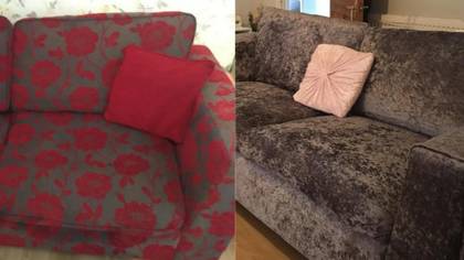 Woman Who Fell In Love With £1,000 Velvet Sofa Makes Her Own For £38