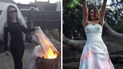 Woman destroyed £800 wedding dress by setting it on fire after traumatic divorce