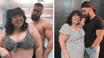Woman responds to trolls who say husband shouldn't be with someone her size