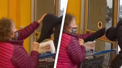 Elderly Woman Praised After Taking On Shoplifter In Heroic Footage