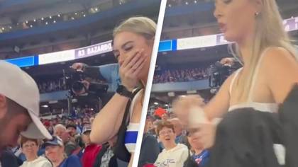 Man slapped after proposing with gummy ring at MLB baseball game