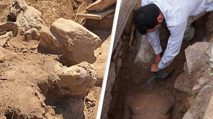 Archaeologists unearth nearly 2000-year-old Hercules statue in Greece