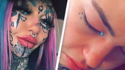 Woman Left Crying Blue Tears And Went Blind After Tattooing Her Eyeballs