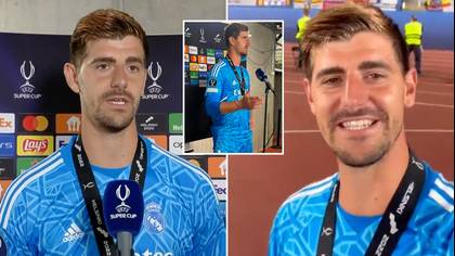 Thibaut Courtois gave four interviews in four different languages after Super Cup win