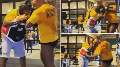 56 Year Old Mike Tyson Lands Huge Shots As Boxing Great Spars With Trainer