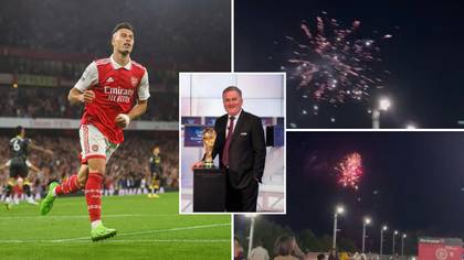 Arsenal fans set off fireworks after securing fifth win out of five against Aston Villa