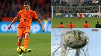 Netherlands Star Took ‘Best Penalty Ever’ That Got Wedged In The Goal