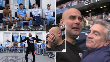 Footage emerges of Pep Guardiola’s incredible half time speech in stunning come back vs Aston Villa