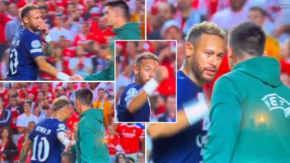 Neymar had the most awkward handshake with official after 1-1 draw with Benfica