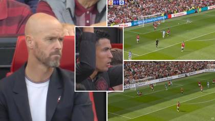 Man United are losing 2-0 to Brighton at the break in Erik ten Hag's first Premier League game