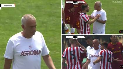 Roma Manager Jose Mourinho Marched Onto The Pitch And Demanded Red Card During Friendly