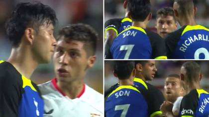 Richarlison Immediately Jumped In To Protect Son Heung-Min, Looked Ready To Scrap