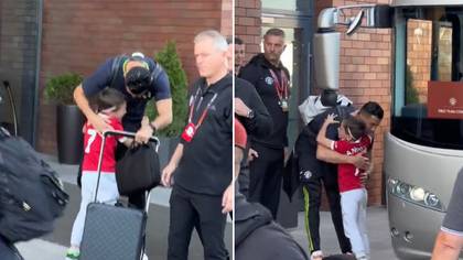 Footage of heart warming moment between Cristiano Ronaldo and a young Manchester United fan has emerged