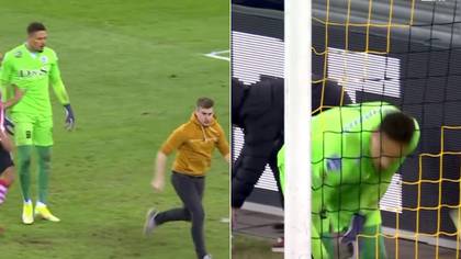 Sparta Rotterdam Goalkeeper Chases Off Pitch Invader And Is Then Hit By A Bottle