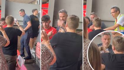 Jamie Carragher snatches phone from Nottingham Forest fan in angry exchange at the City Ground