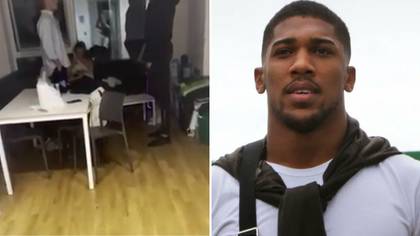 Anthony Joshua Storms Into Flat To Give Trash-Talking Students A Dressing Down
