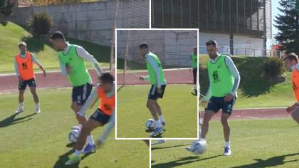 Sergio Busquets Is An Actual Cheat Code In Spain Training Drill, There's No Point Pressing Him