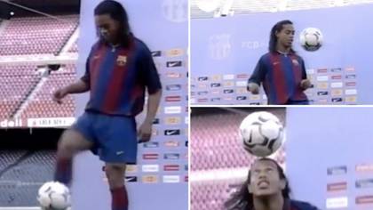 Ronaldinho's Insane Skill Show At Barcelona Presentation Is Still A Joy To Watch