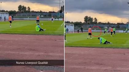 Video of Darwin Nunez taking a shot during Uruguay training has gone viral