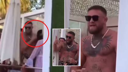 Someone Threw A Hat At Conor McGregor During His Ibiza Party, He Angrily Stamped On It