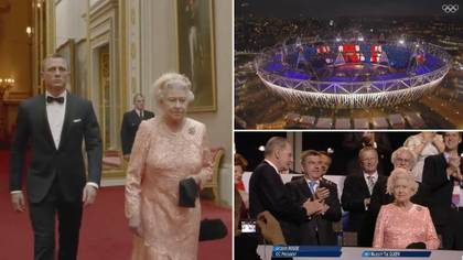 When The Queen jumped out of a plane at the 2012 Olympic opening ceremony