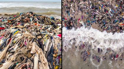 Mountain Of Unwanted Brit Clothes Wash Up On African Beaches