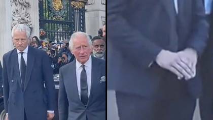Confusion as The King's bodyguards’ hands appear to be fake