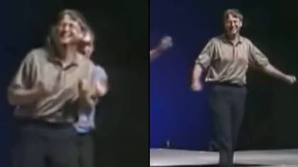 Hilarious footage of Bill Gates 'dad dancing' at Microsoft 1995 launch has resurfaced