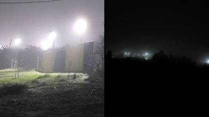 Neighbour called out for 'blinding lights' left on outside home all night, compared to prison