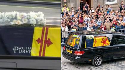 Sticker on hearse carrying the Queen's coffin mysteriously vanishes mid-journey