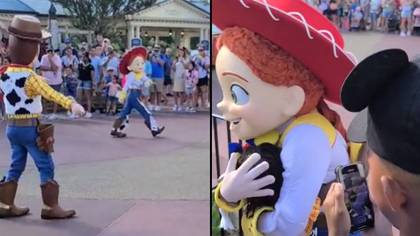 Disney World’s Woody Goes Out Of Way To Make Sure Jessie Doesn’t Ignore Kid Desperate For Hug