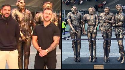 Four lads in jeans give their opinion on new 'Ronaldo style' statue