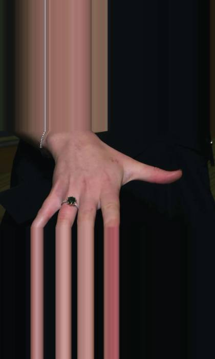 Jennifer Lawrence reveals the meaning behind a bizarre scar-like hand tattoo 1 More like 'H 2 'Whoa that is incorrect'.' Credit: HitFix / YouTube