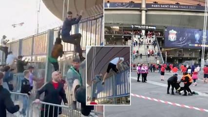 Fans Spotted Running Through And Over Gates At Stade De France, Security 'Unable To Stop Them'