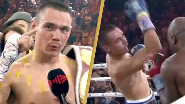 Australian boxer marks winning world title with NSFW exclamation