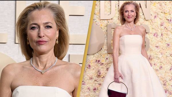 People shocked by x-rated detail after zooming in on Gillian Anderson's dress